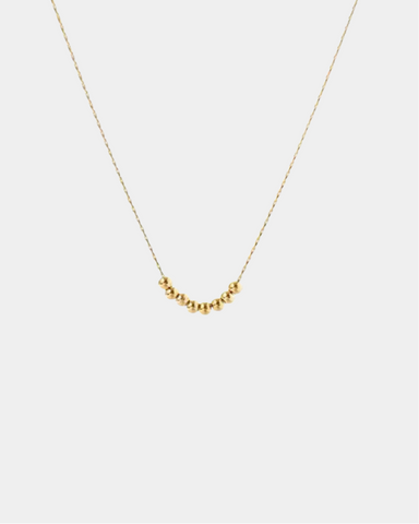 Minimal Necklace with Gold Beads - Gold