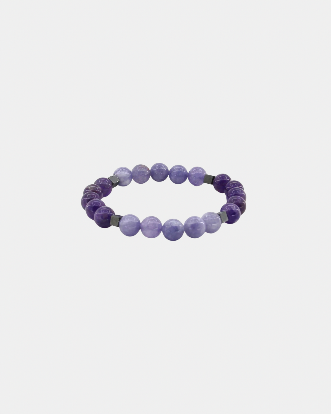 Deep Sleep - Amethyst, Angelite, Hematite - Gemstone Bracelet