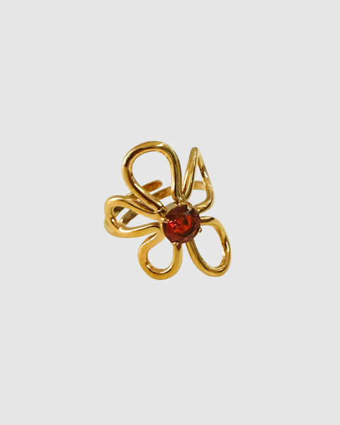 Flower Statement Ring - Gold