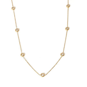 Zircon Crystals Choker Necklace - Gold