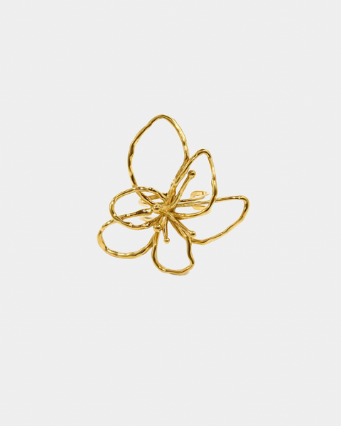 Abstract Flower Ring - Gold