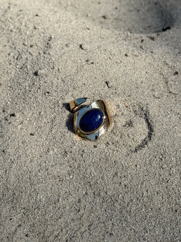 Lapis Lazuli Ring - Gold - Adjustable