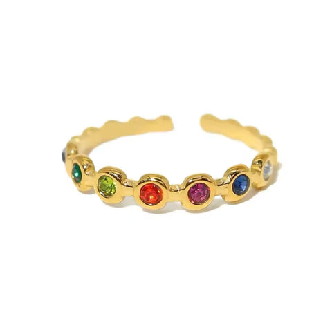 Rainbow Band Ring - Gold