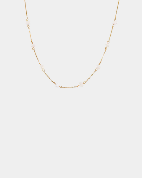 Tiny Pearls Necklace - Gold