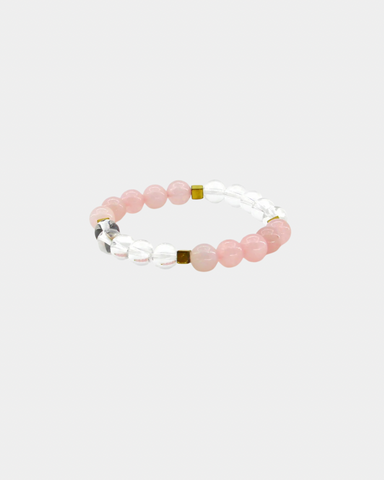Deep Love - Rose Quartz, Clear Quartz, Hematite - Gemstone Bracelet