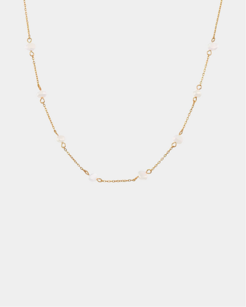 Tiny Pearls Necklace - Gold