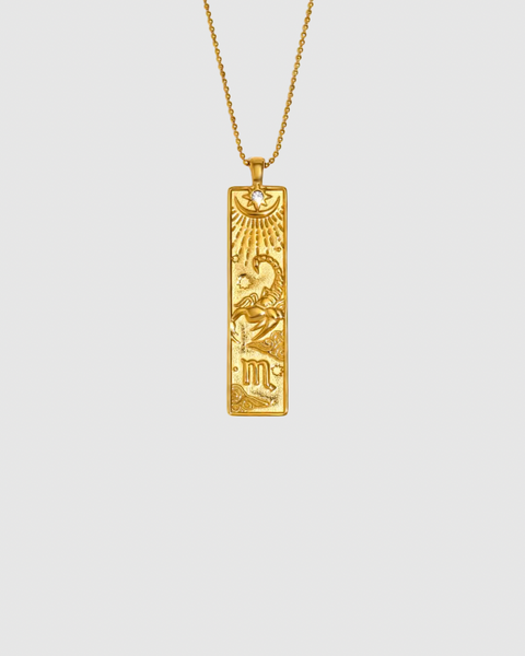 Zodiac Sign Necklace - Astrology - Gold