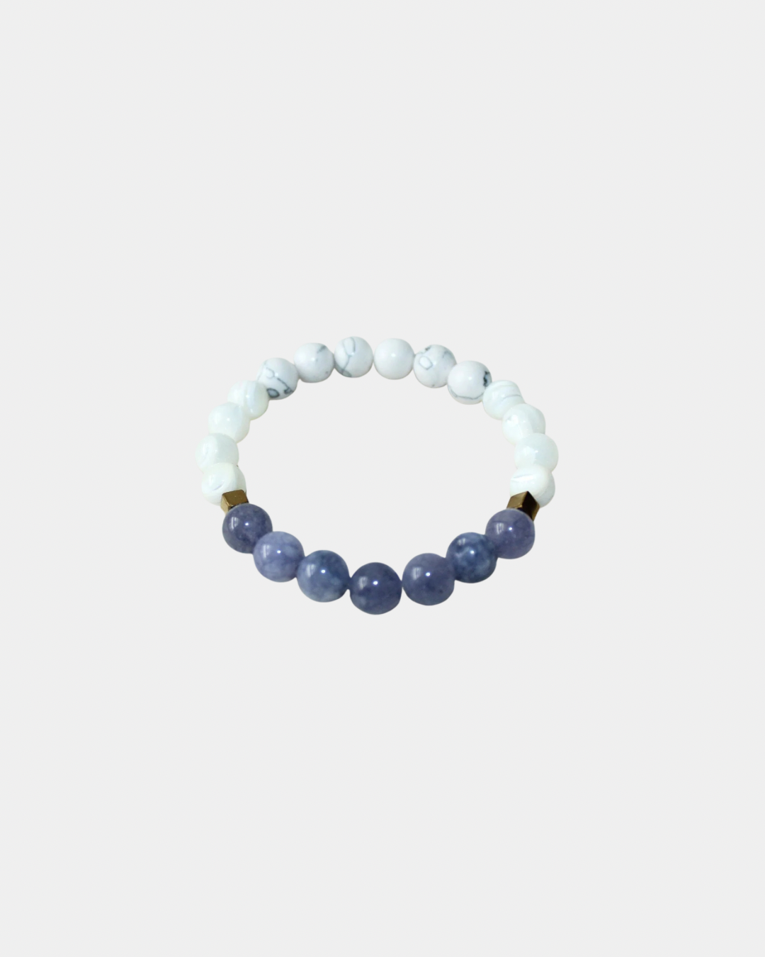 Communicate with your Angels -  Angelite, Howlite, Mother of Pearl, Hematite - Gemstone Bracelet