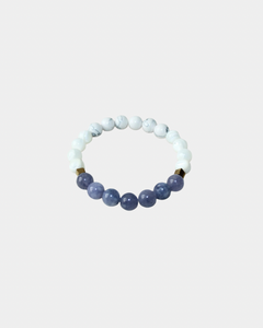 Communicate with your Angels -  Angelite, Howlite, Mother of Pearl, Hematite - Gemstone Bracelet