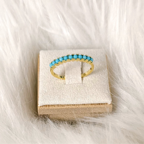 Turquoise Ring in Gold - 925 Sterling Silver