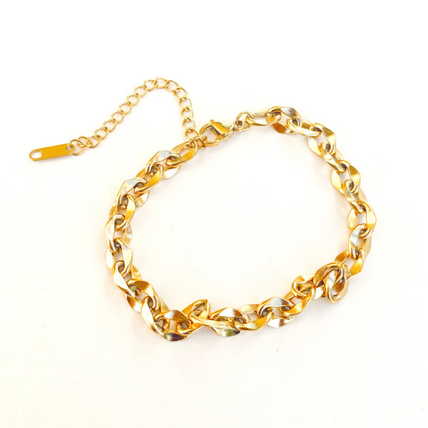 Cuban Chain Anklet in Gold - Stainless Steel