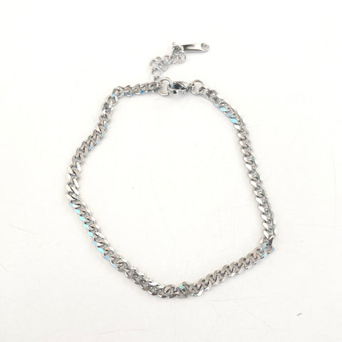 Simple Chain Anklet in Silver - Stainless Steel