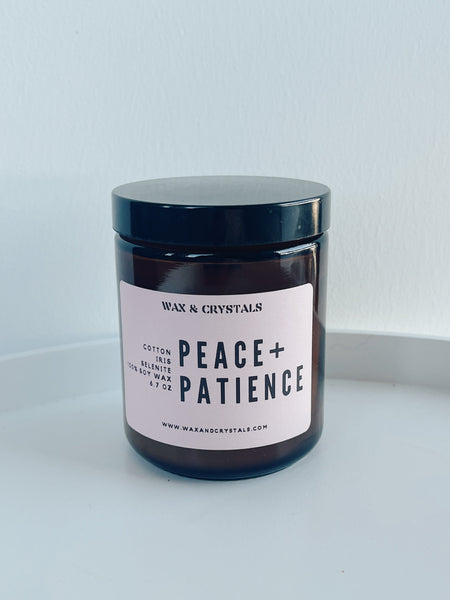 Cotton and Iris Scented Peace and Patience Candle