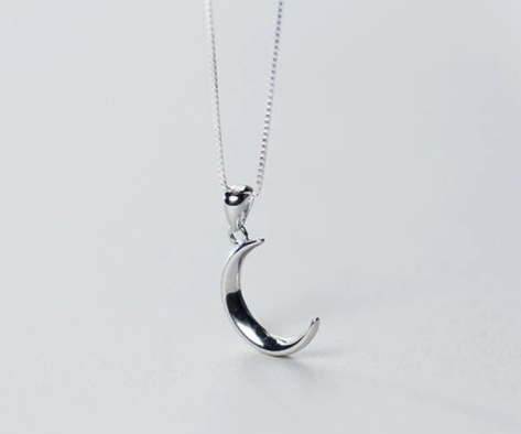 Moon Necklace - 925 Sterling Silver