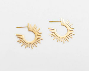 The Sun - Stud Earrings - Gold