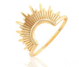 The Sunrise Ring in Gold - 925 Sterling Silver