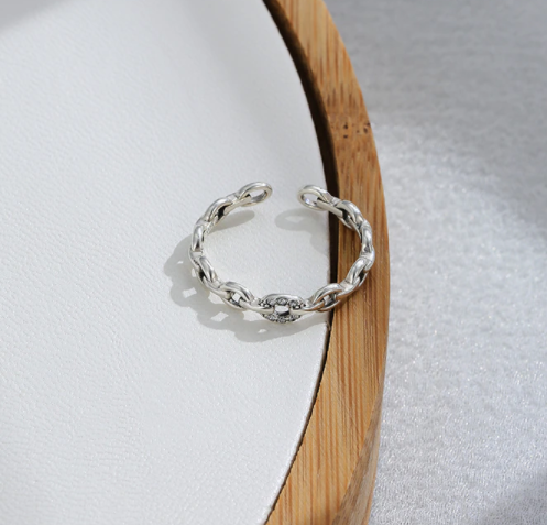 Chain Ring - Adjustable - 925 Sterling Silver