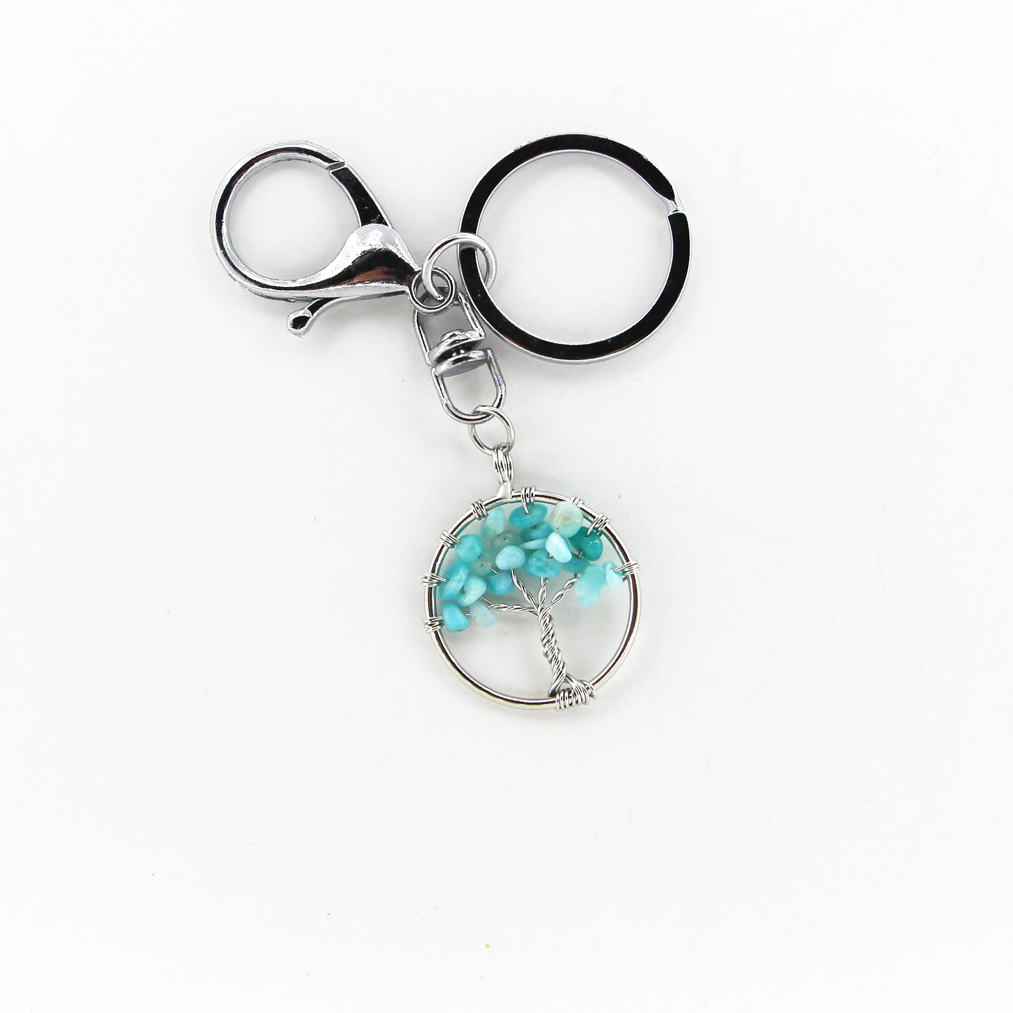 Tree with Amazonite Keychain