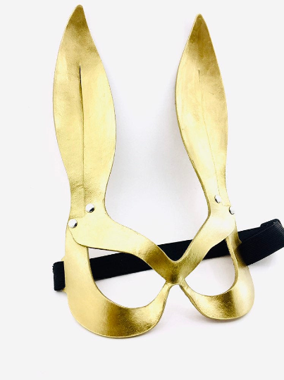 Gold Bunny - Masquerade Party Leather Mask