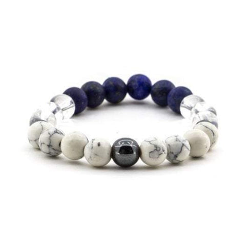 Anti-Anxiety - Lapis Lazuli, Howlite, Clear Quartz, Hematite - Gemstone Bracelet