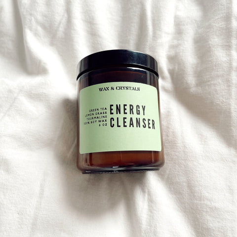 Green Tea and Lemongrass Scented Energy Cleanser Candle
