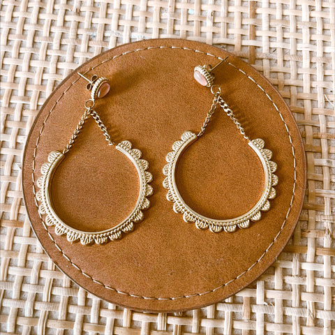 Boho Round Earrings - Gold - Stainless Steel