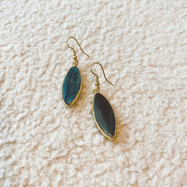 Lapis Lazuli Earrings - Gold
