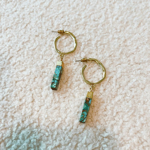 Turquoise Earrings - Gold
