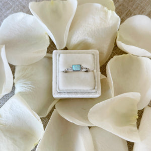 Blue Opal Ring - 925 Sterling Silver