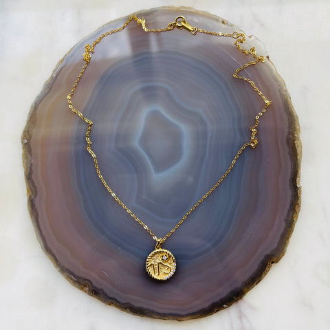 Zodiac Necklace - Capricorn - 18K Gold