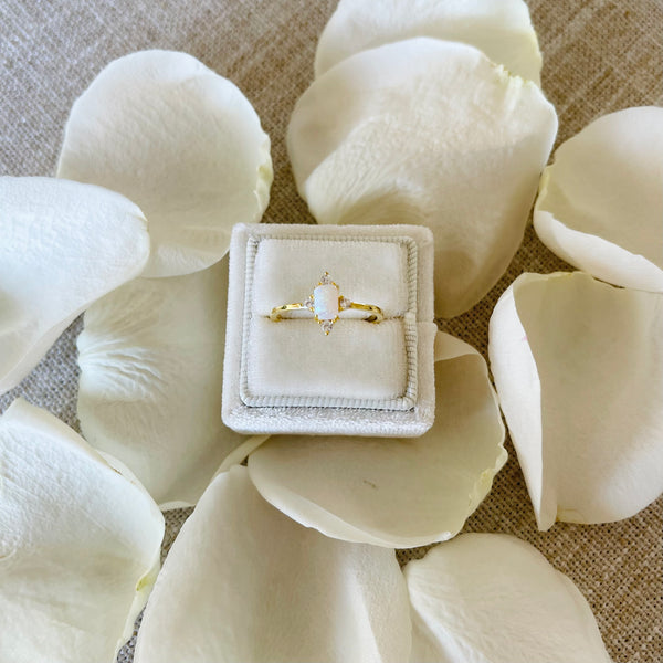 Opal Ring - 925 Sterling Silver - Gold & Silver