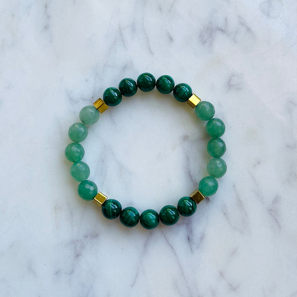 Malachite Loose Beads Green Stone Gemstone Bracelet Spacers– BestBeaded