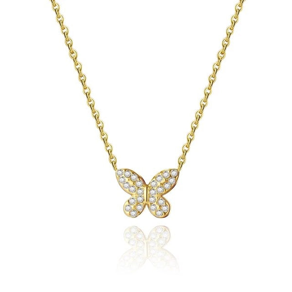 Mini Butterfly Necklace - Gold