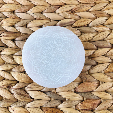 Selenite Disc - Radiate Bliss - Cleansing & Charging