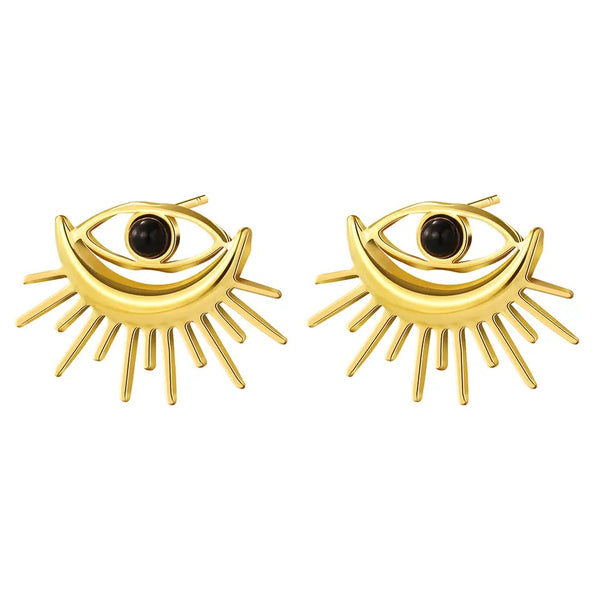 Eye - Stud Earrings - Gold