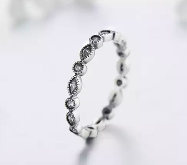 Eternity Band Ring - 925 Sterling Silver