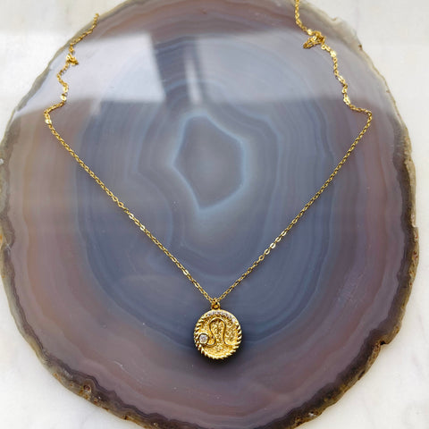 Zodiac Necklace - Leo - 18K Gold