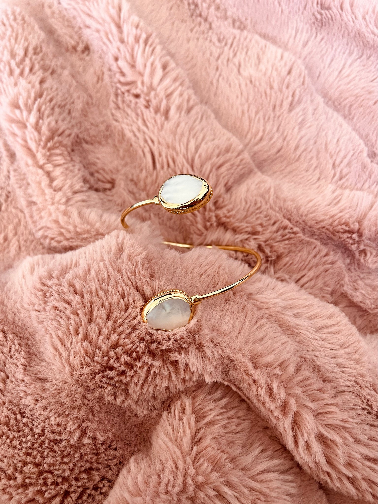 Fresh Water Pearl Cuff Bracelet - Gold