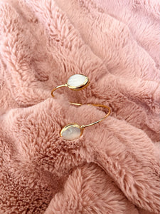 Fresh Water Pearl Cuff Bracelet - Gold