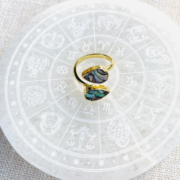 Abalone Ring - Gold - Adjustable