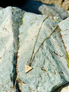 Triangle Eye Necklace - Gold