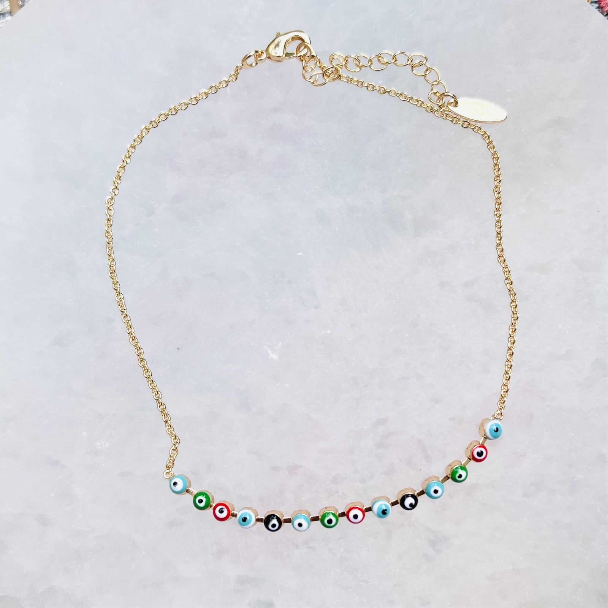 Colorful Evil Eye Chain - Anklet
