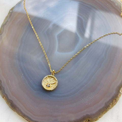 Zodiac Necklace - Taurus - 18K Gold