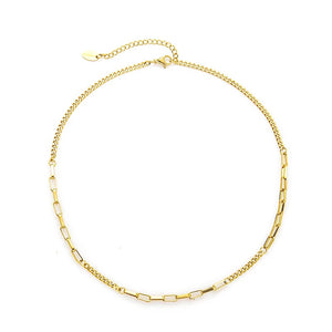 Minimal Choker Necklace in Gold