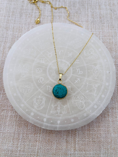 Turquoise Necklace - Gold