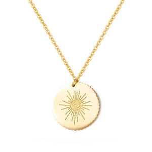 The Sun Coin Necklace - Gold