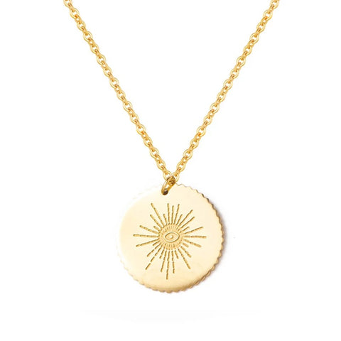 The Sun Coin Necklace - Gold