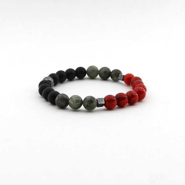 Intuition - Red Magnesite, African Bloodstone, Gold Obsidian, Hematite - Gemstone Bracelet