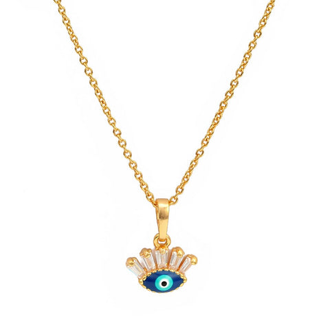 Minimal Eye Necklace - Rose Gold