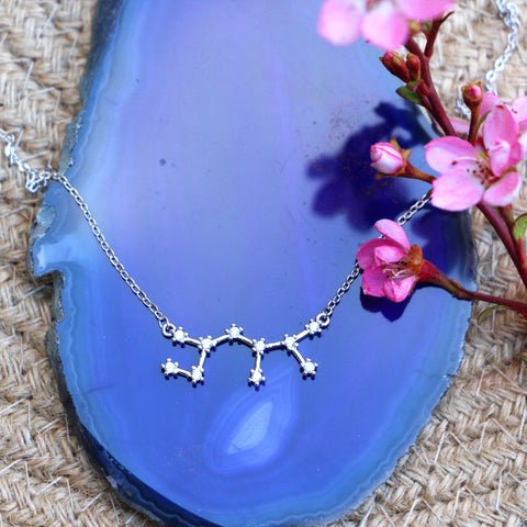 Zodiac Constellation Necklace - Sagittarius - 925 Sterling Silver